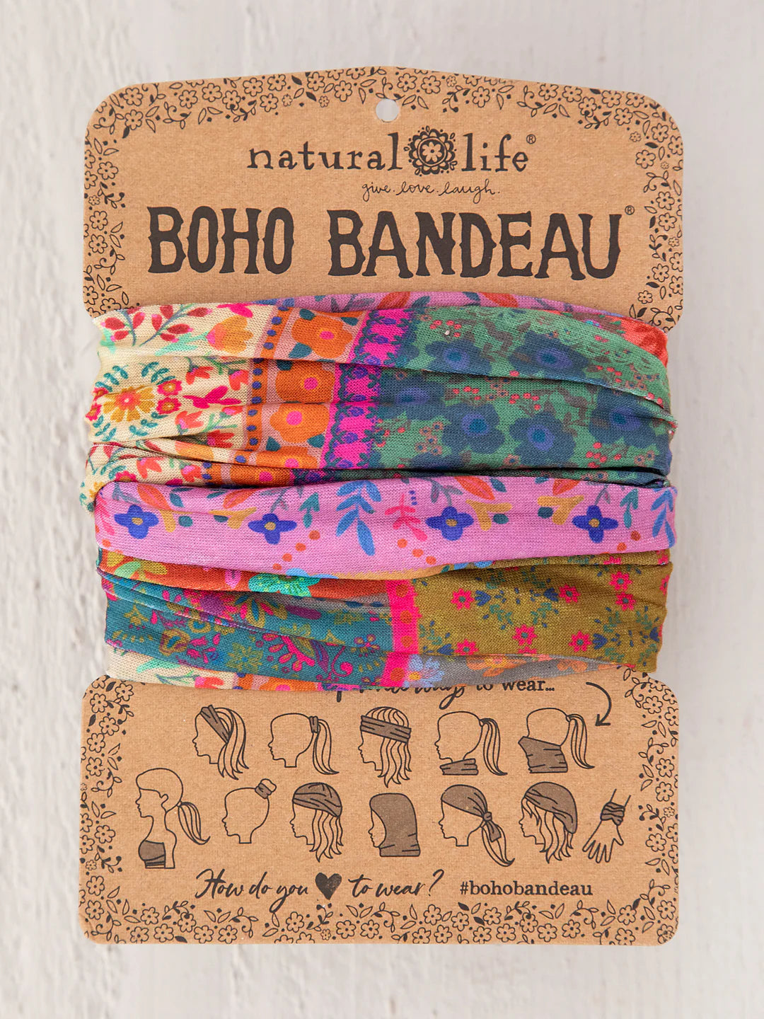 Natural Life Boho Bandeau-Multi Patchwork