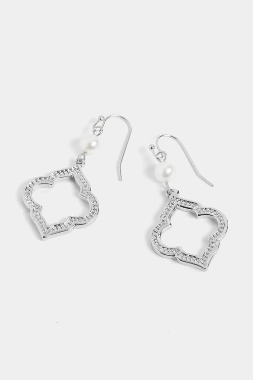 Whispers Pearl Open Shape Dangle Earring