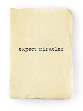 Deckled Edge Notebook - Expect Miracles - 2x3