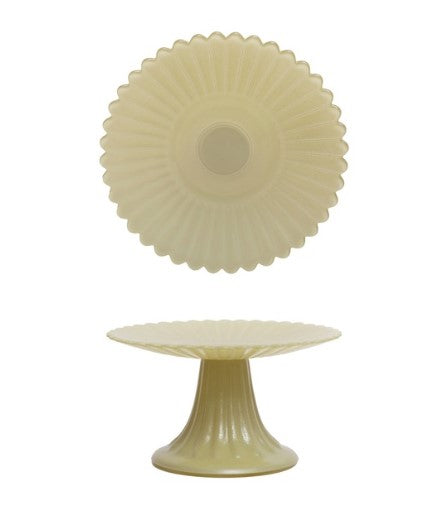 Yellow Glass Pedestal