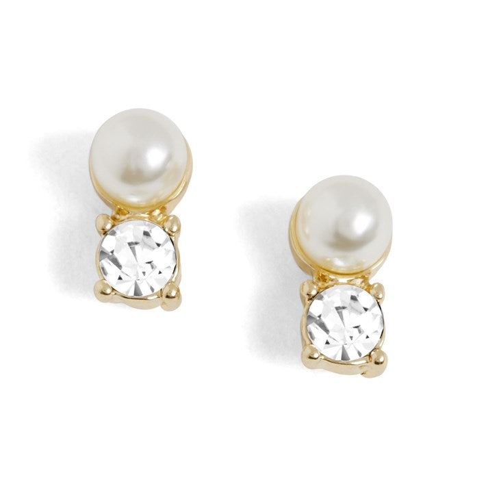 Whispers Pearl Stone Stud Earrings