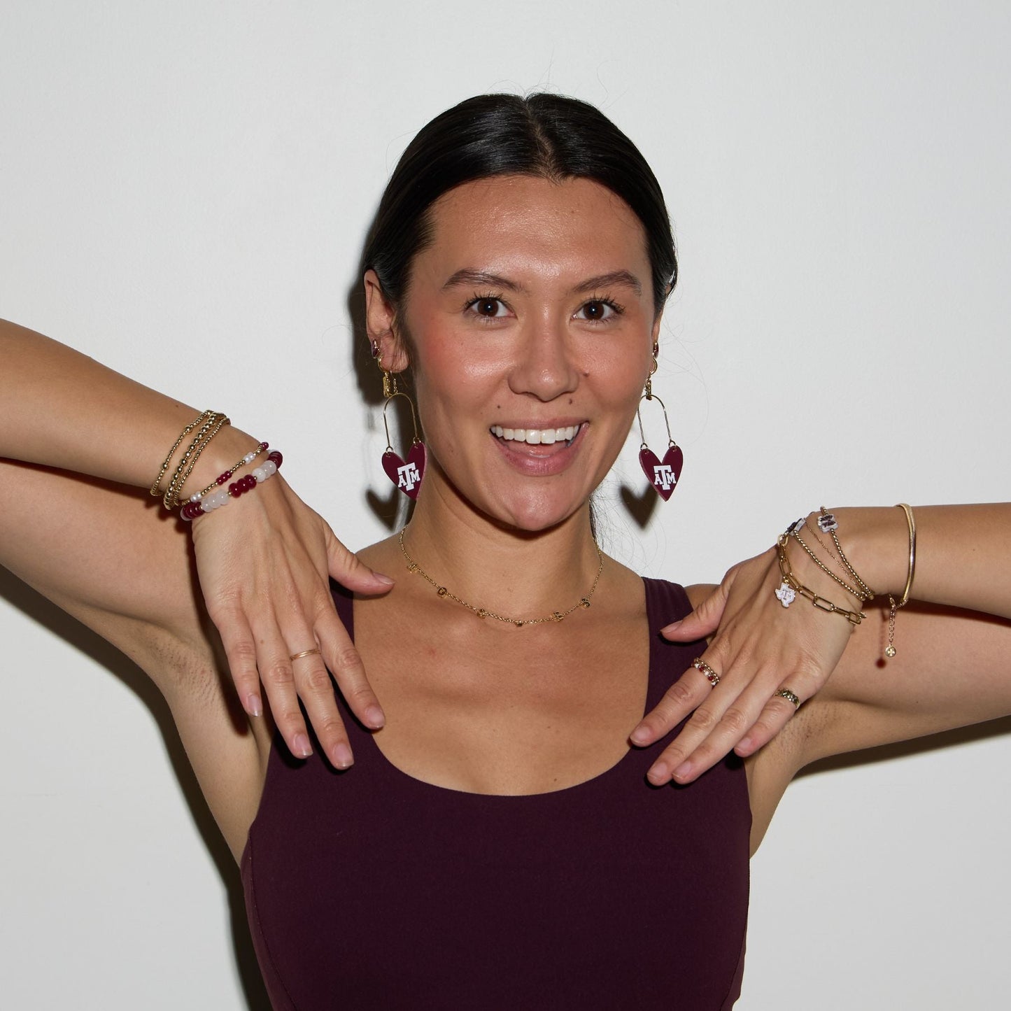 Texas A&M University "AGGIES" Initial Necklace