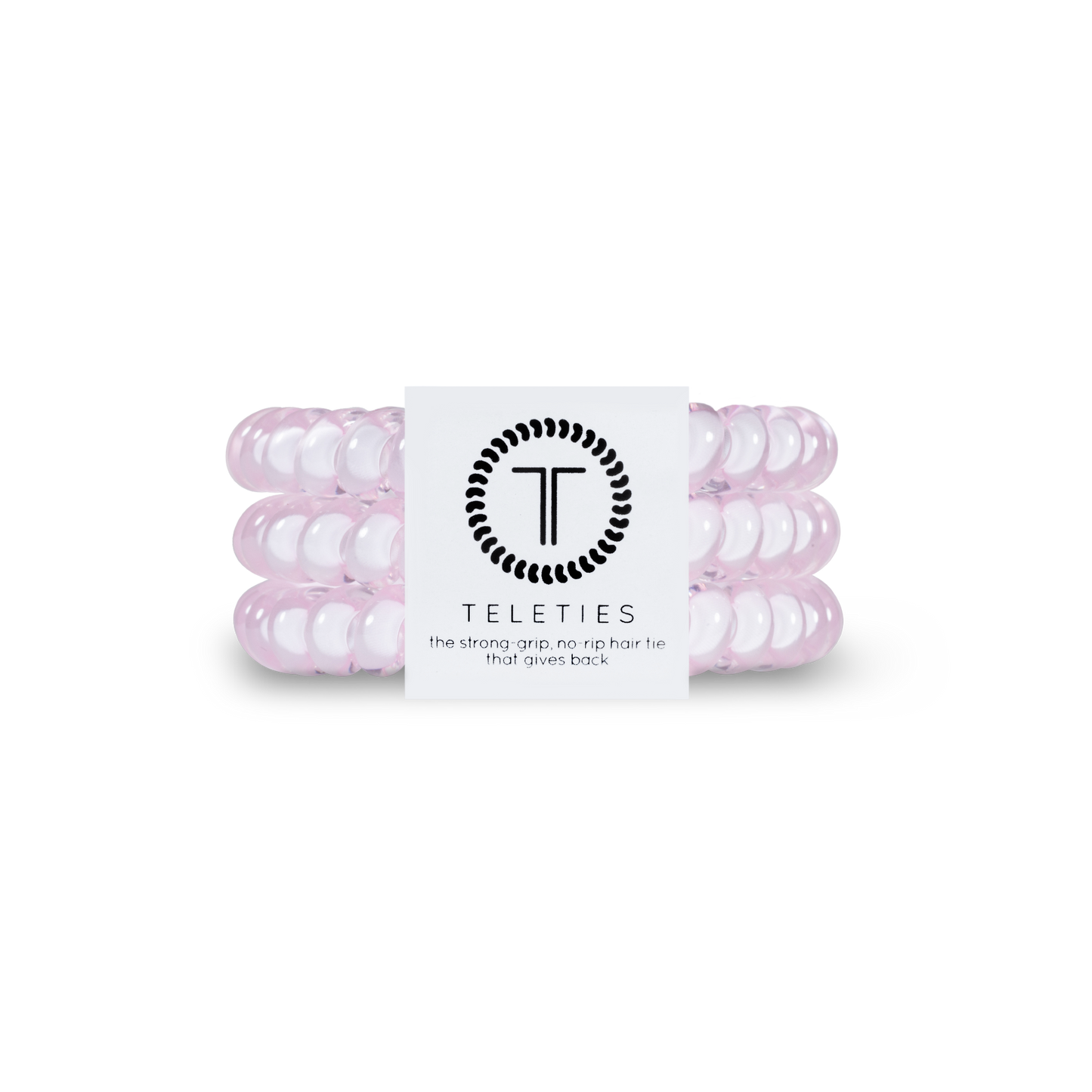 Teleties Spiral Hair Coils | Small | Rose Water Pink Hair Ties