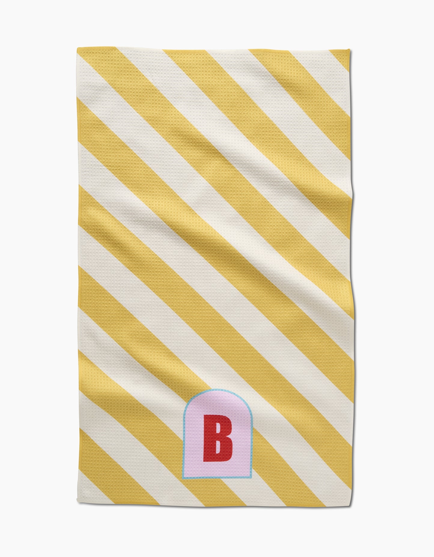 Geometry Monogram Stripe Tea Towel