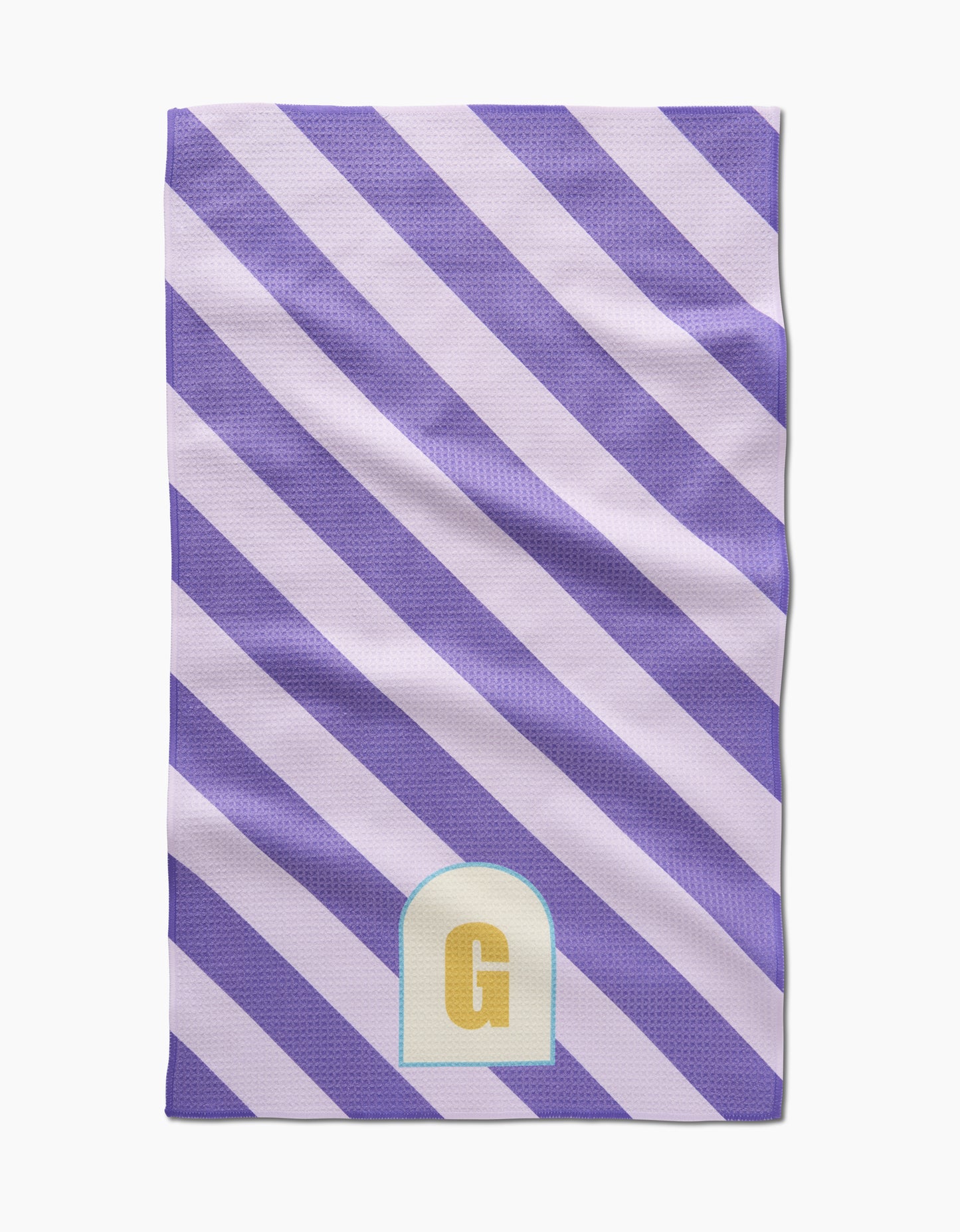 Geometry Monogram Stripe Tea Towel