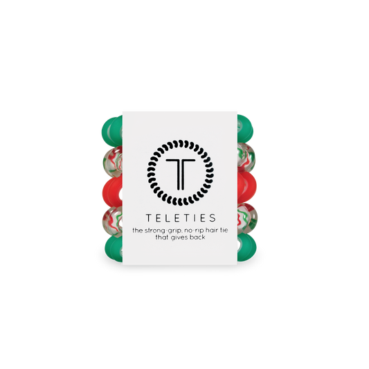 Teleties Spiral Hair Coils | Tiny | Santa Baby Hair Ties