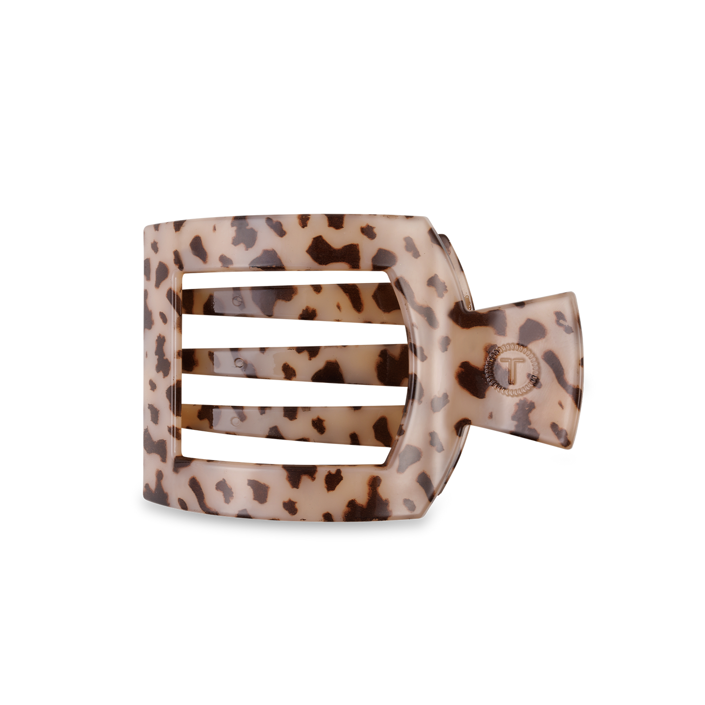 Teleties Square Flat Hair Clip | Med. | Blonde Tortoise