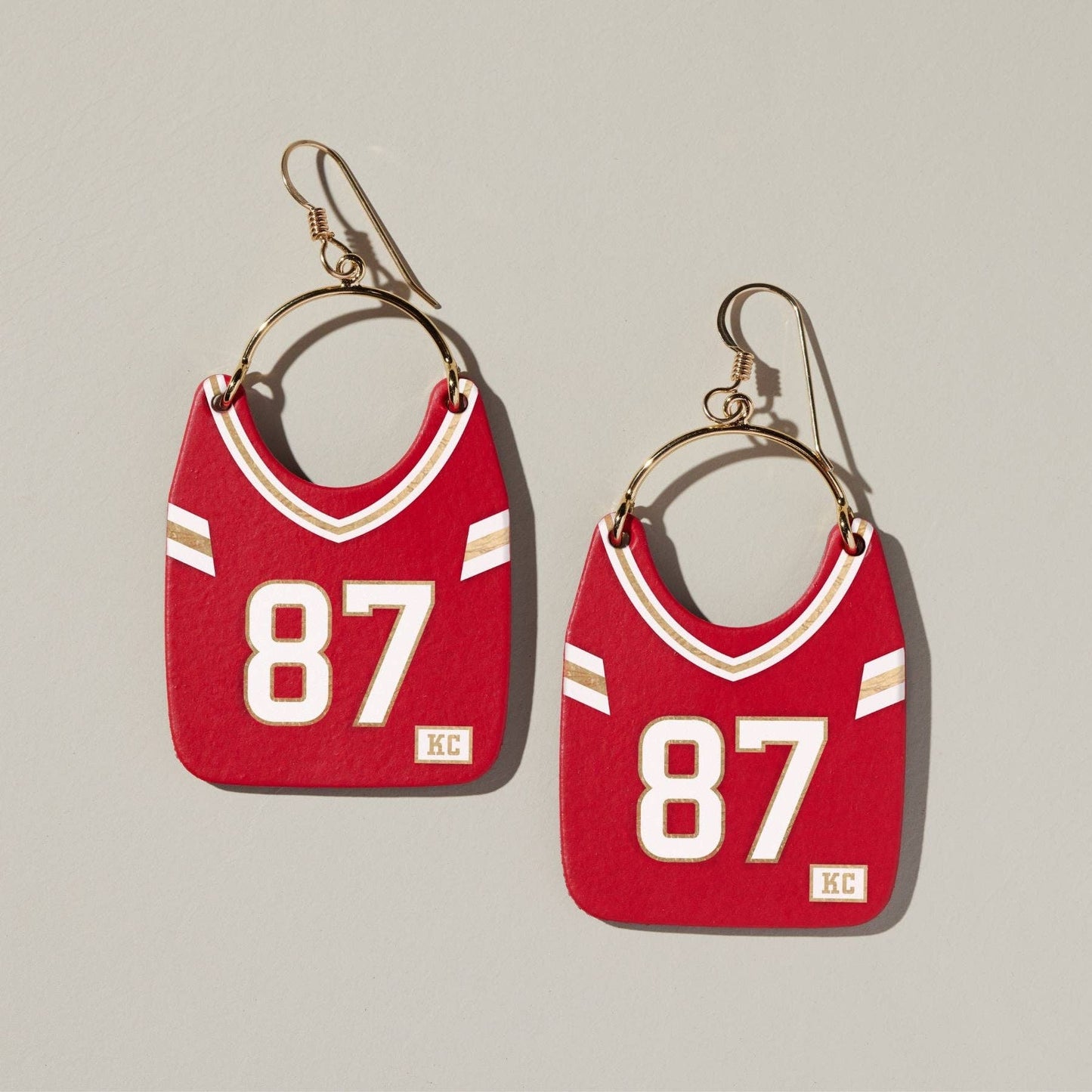 Nickel & Suede Kansas City Jersey Earring #87