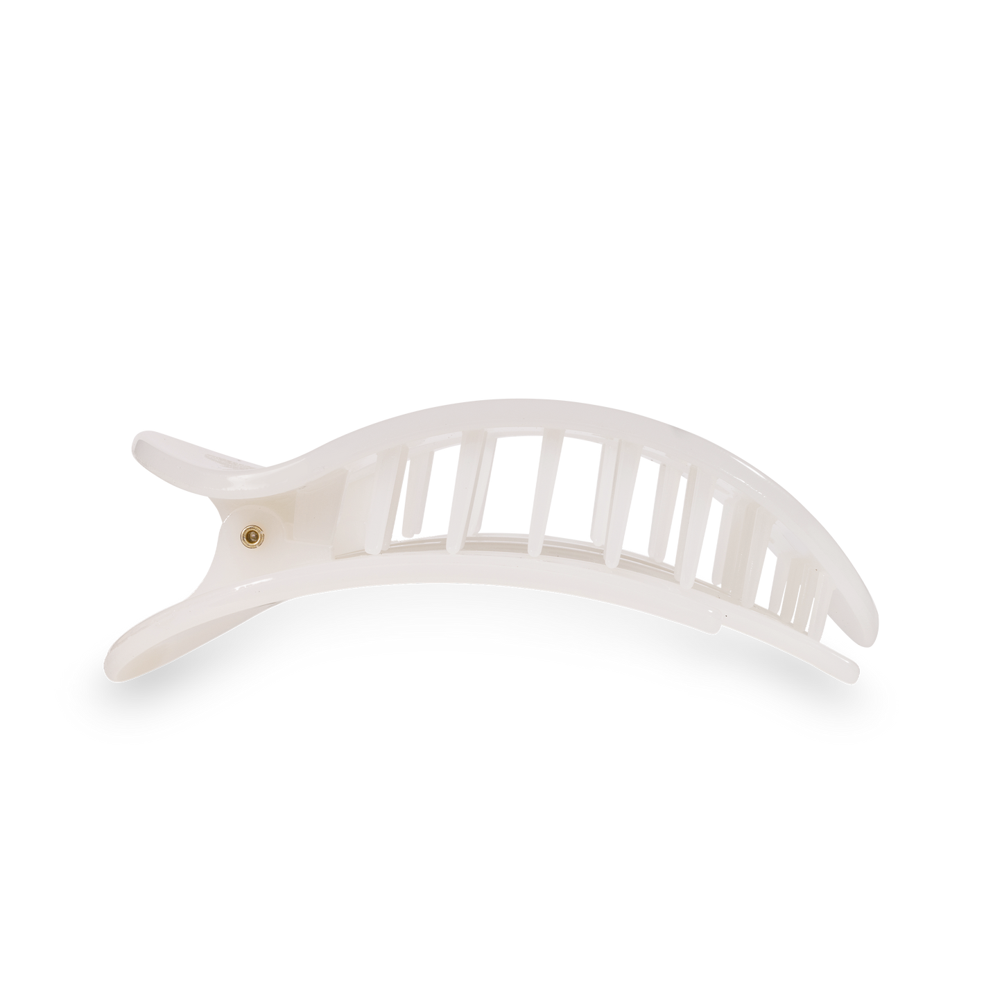 Teleties Round Flat Hair Clip | Large | Coconut White