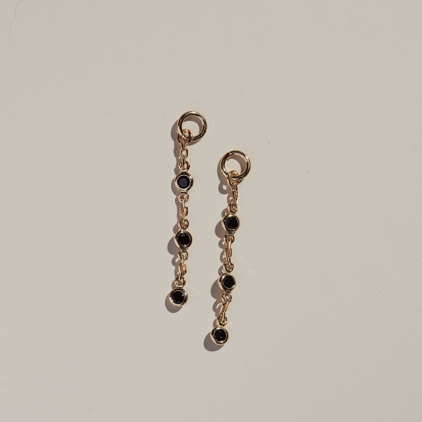 Black Crystal Chain Charms