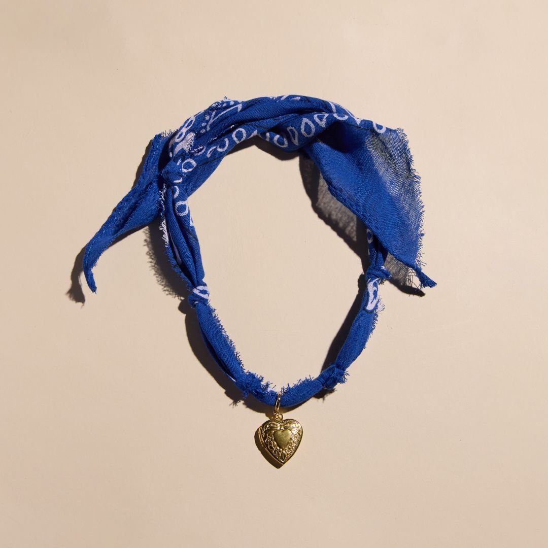 Blue Bandana Necklace