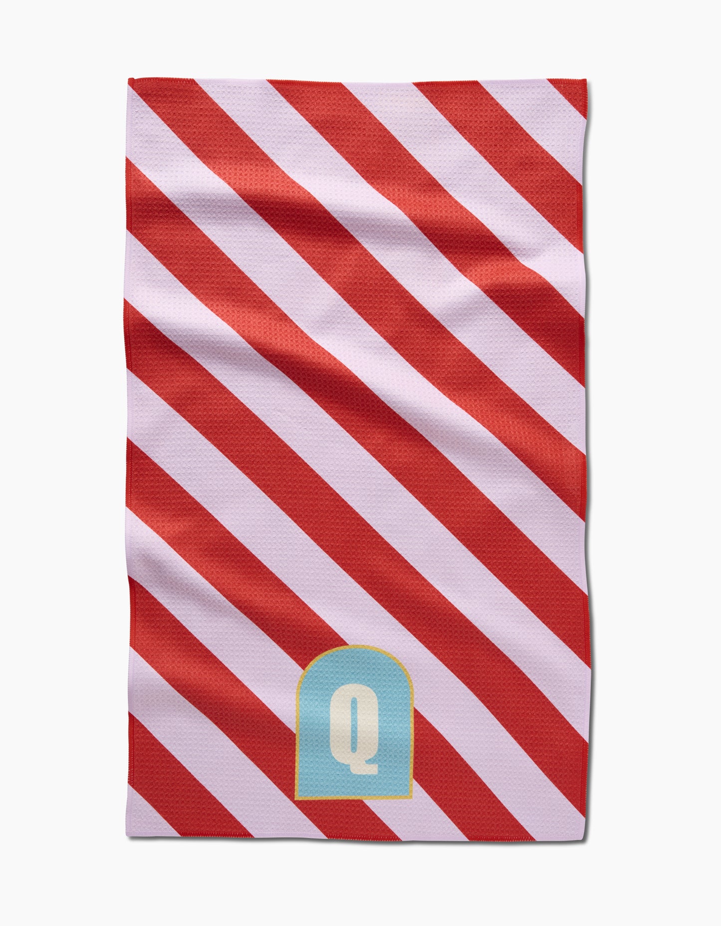 Geometry Monogram Stripe Tea Towel