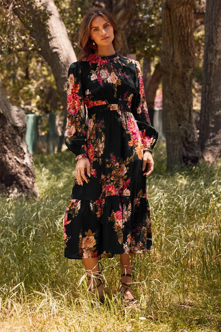 Floral Printed Midi Dress
