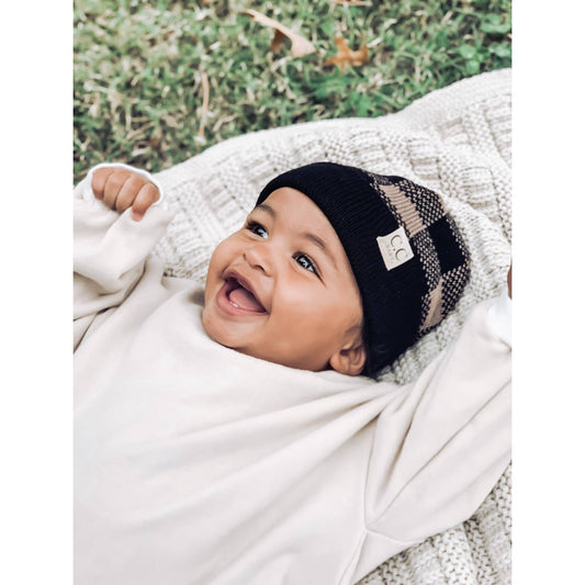 CC Newborn Plaid Beanie