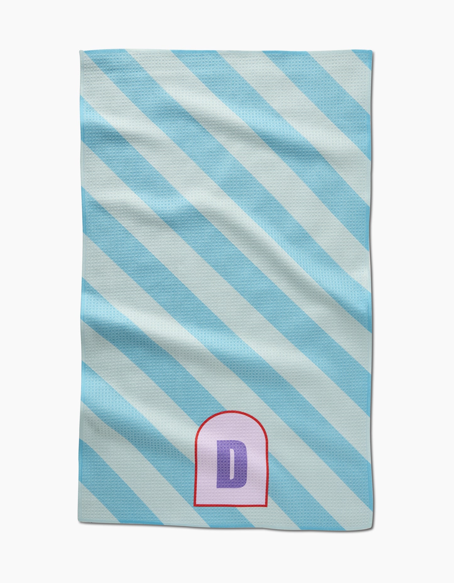 Geometry Monogram Stripe Tea Towel