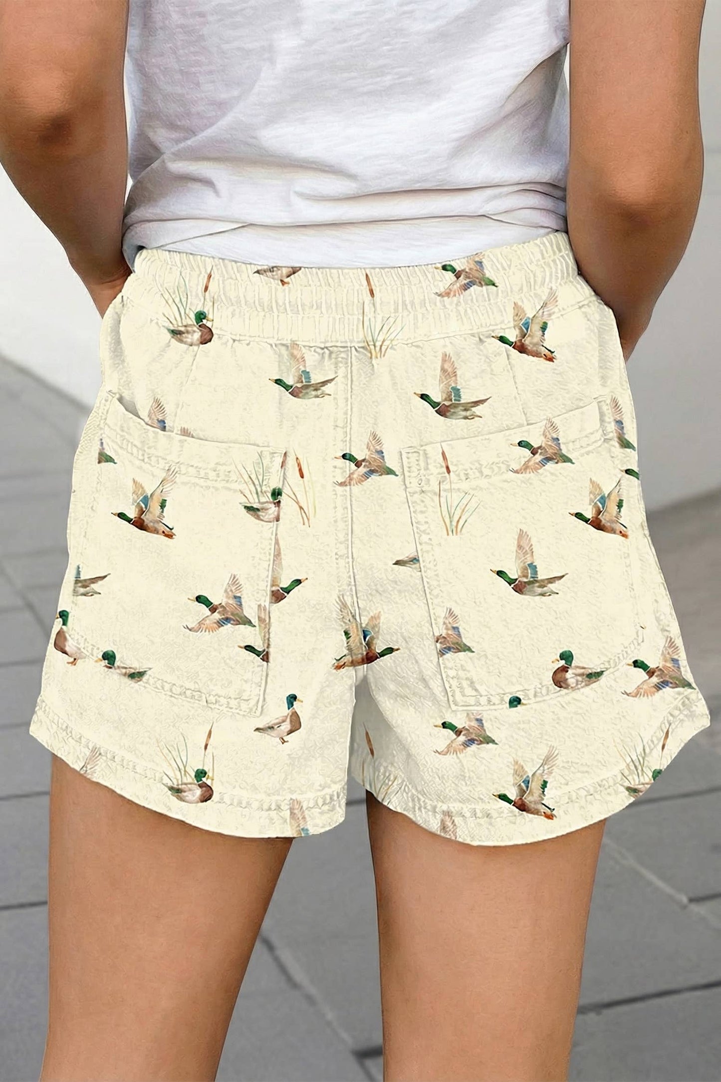 Mallard Duck Drawstring Denim Shorts SS26 | 4-16