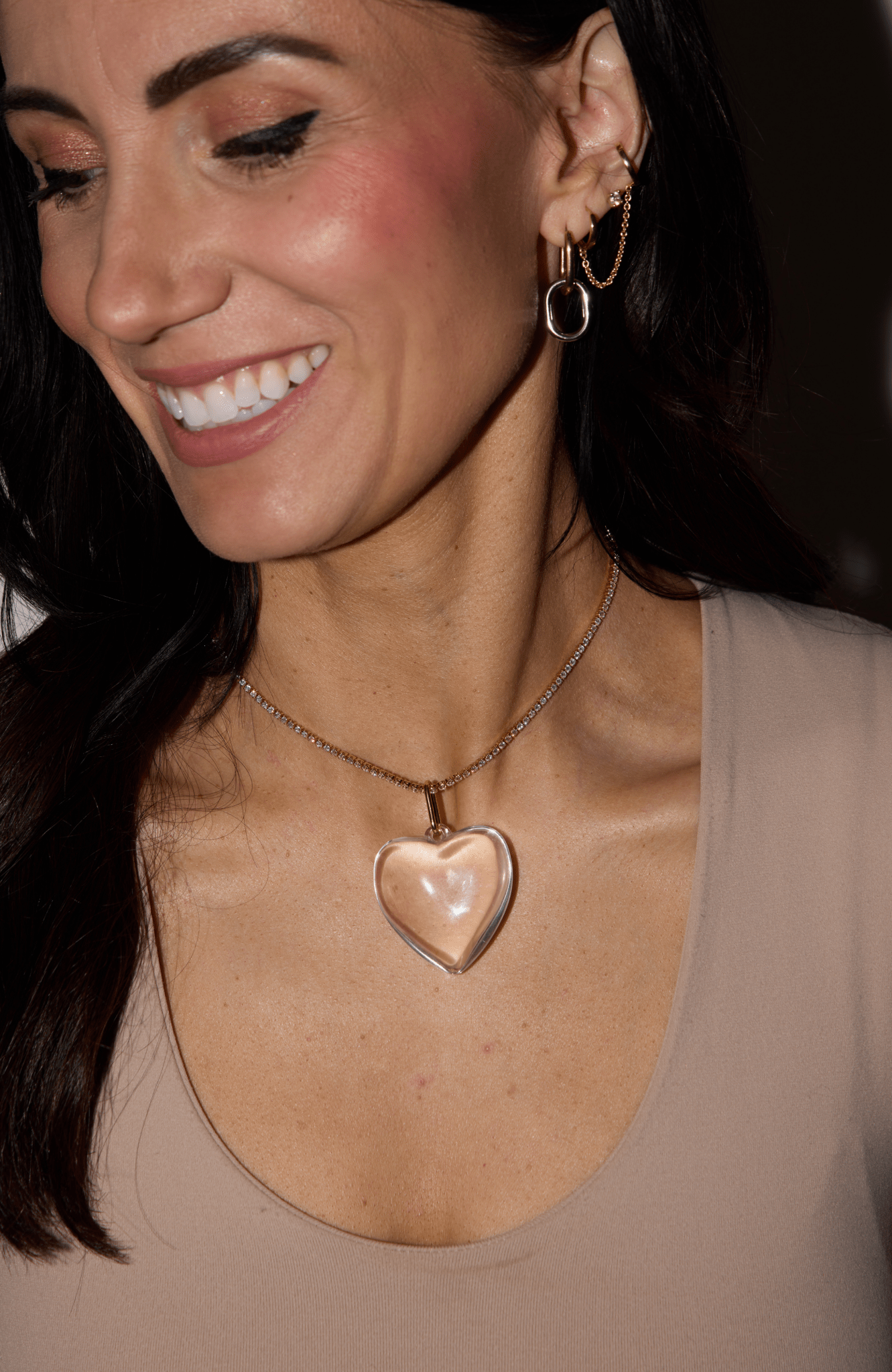 Clear Acrylic Heart Charm