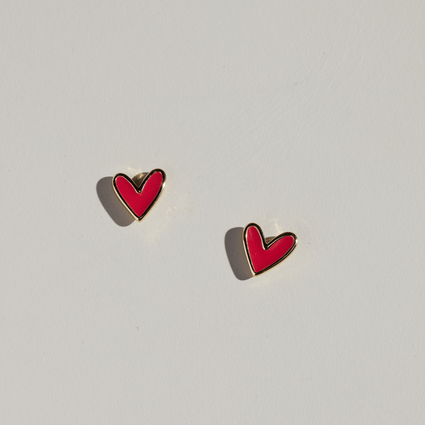 Red Heart Charm Bracelet and Stud Set