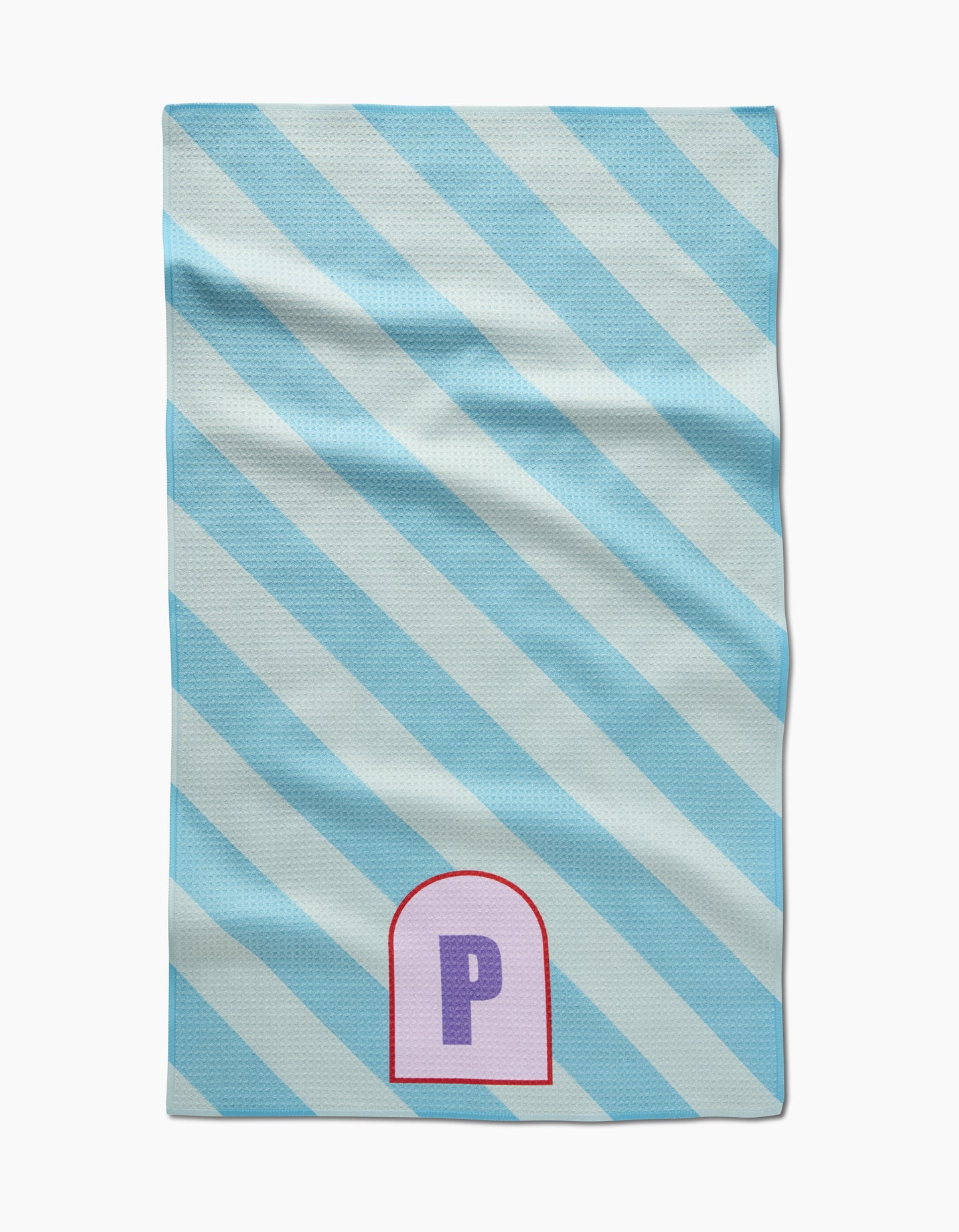 Geometry Monogram Stripe Tea Towel
