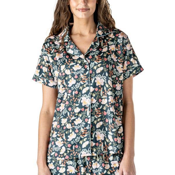 Hello Mello Satin Pajama Top