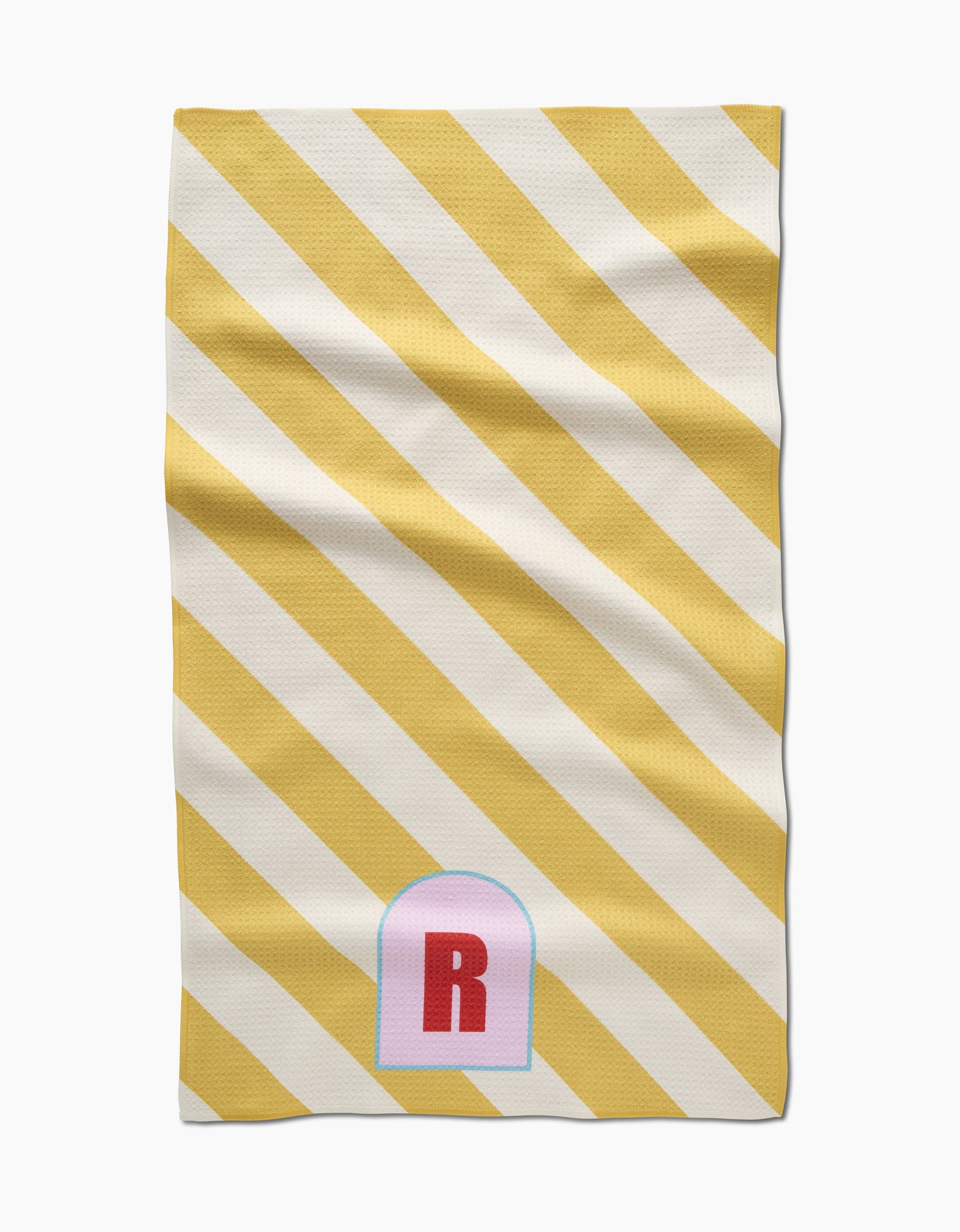 Geometry Monogram Stripe Tea Towel