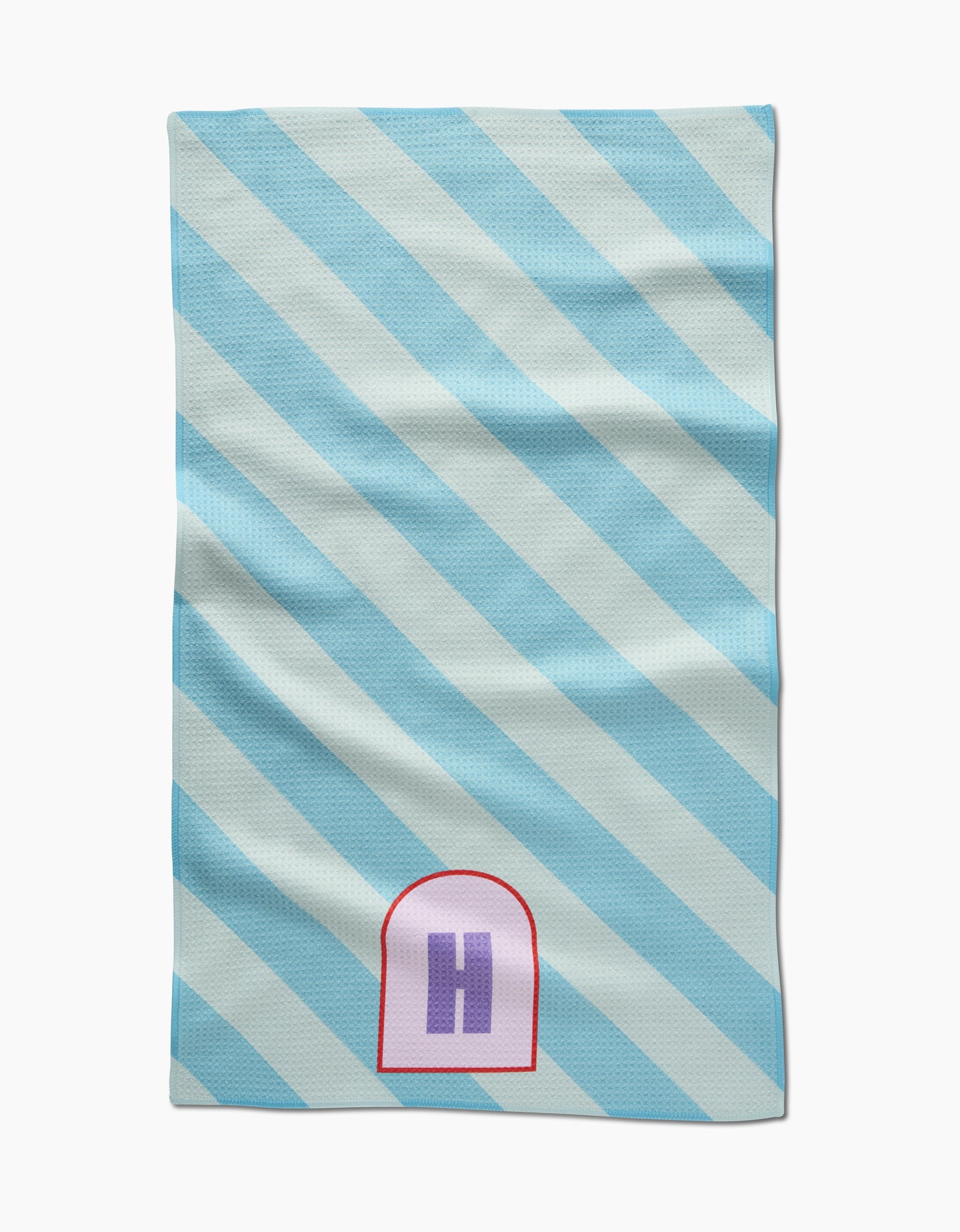 Geometry Monogram Stripe Tea Towel