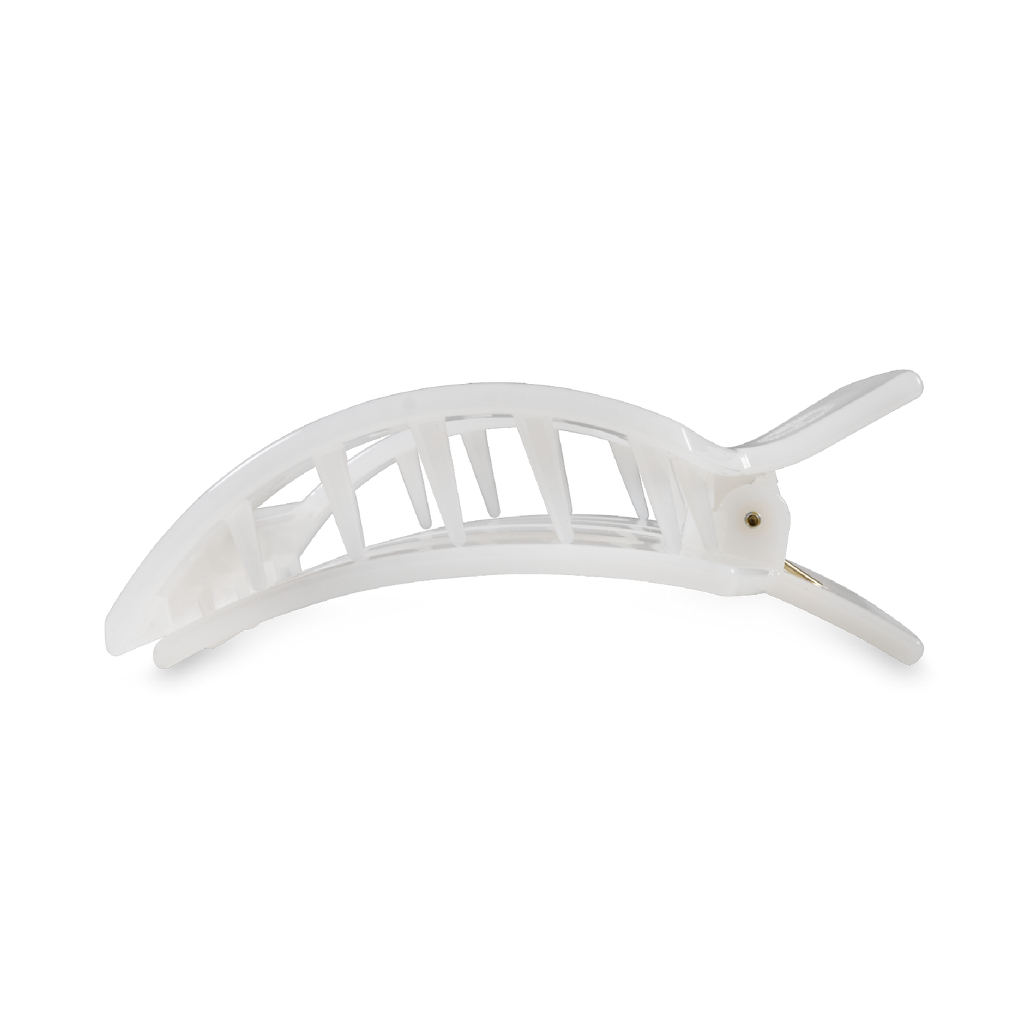 Teleties Square Flat Hair Clip | Medium | Coconut White