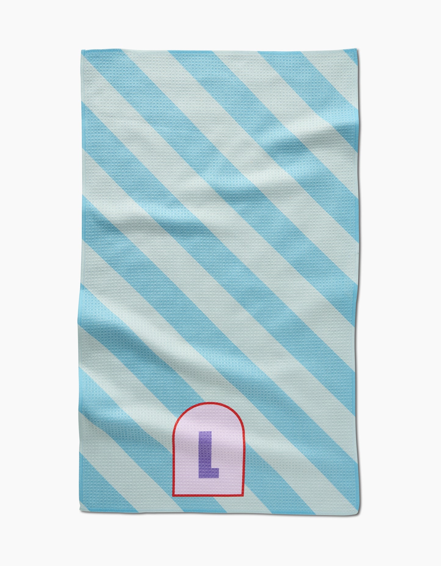 Geometry Monogram Stripe Tea Towel