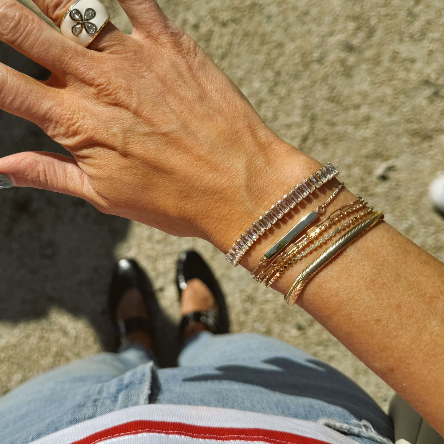 Gold Bar Bolo Bracelet