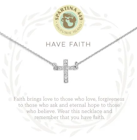 Spartina Sea La Vie Necklace 18“ Have Faith/Cross