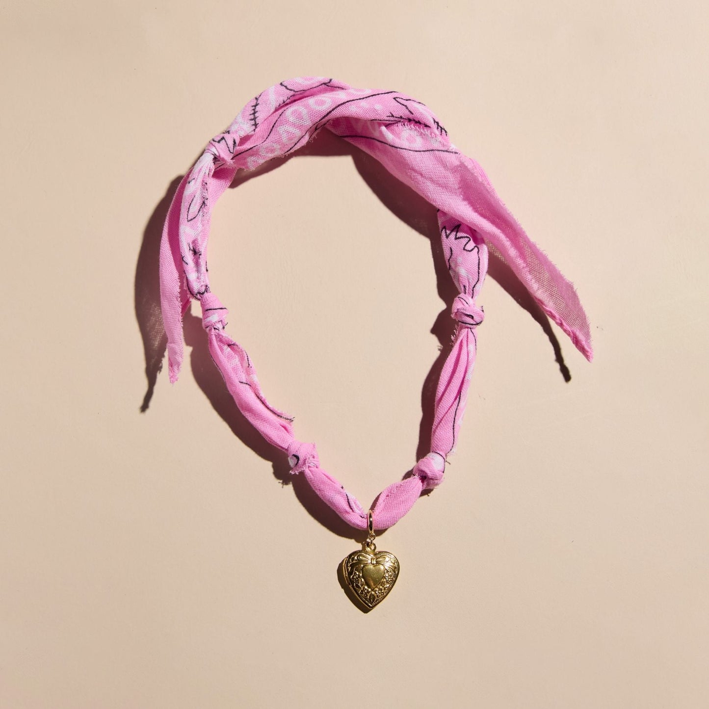 Pink Bandana Necklace