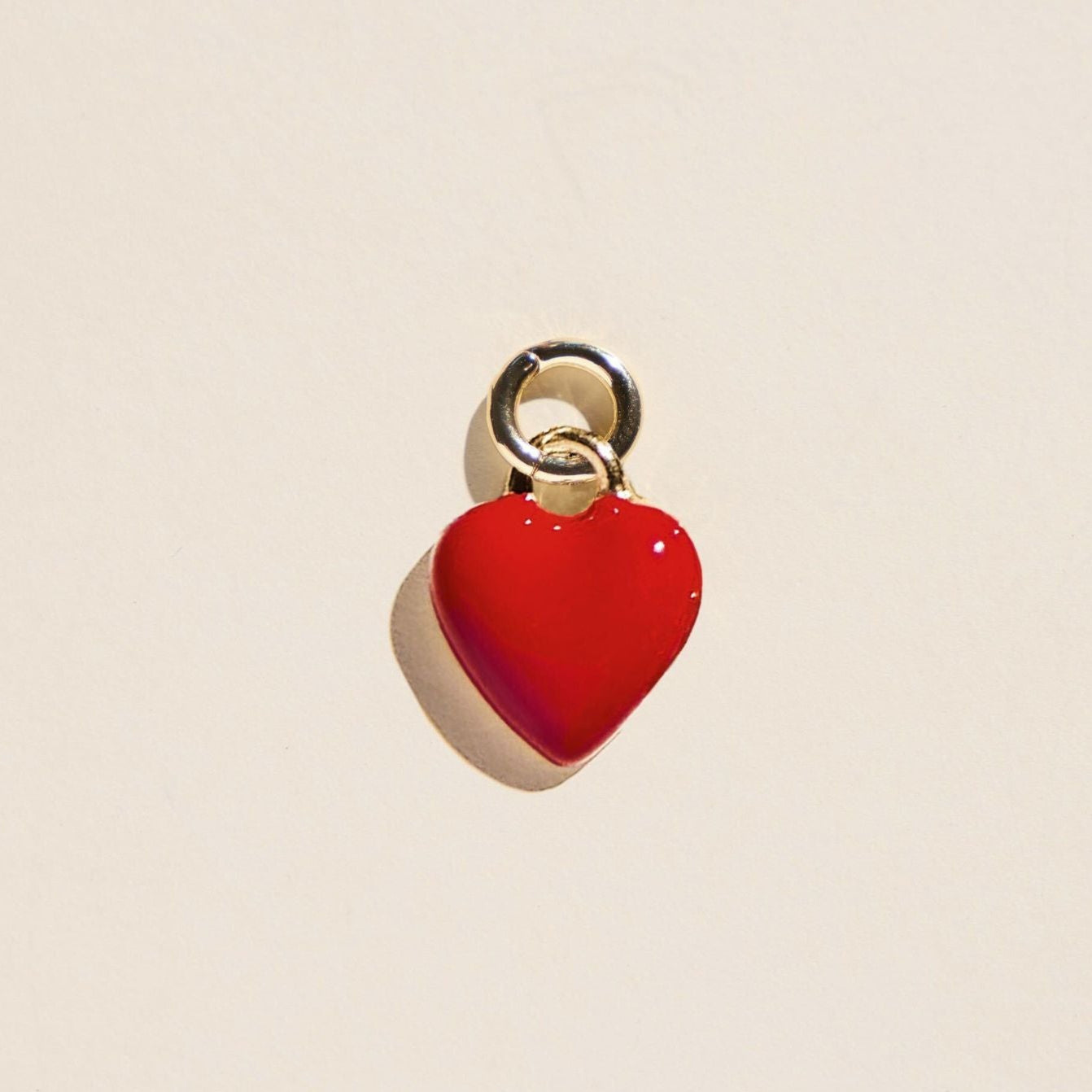 Red Heart Charm Bracelet and Stud Set