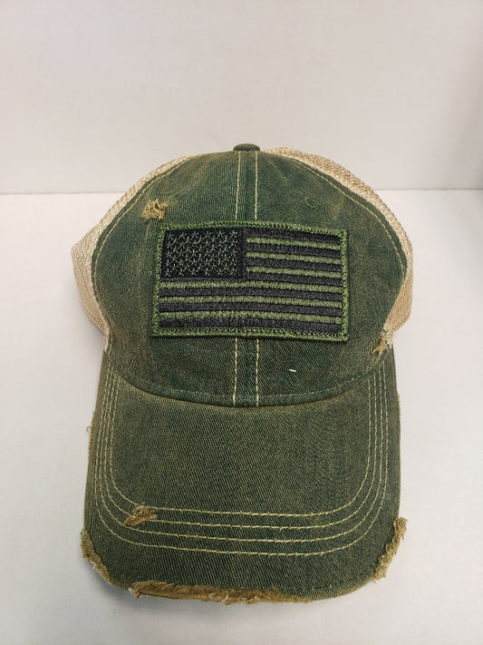 Green Flag Hat on Green