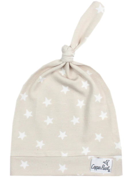 Copper Pearl Top Knot Hat
