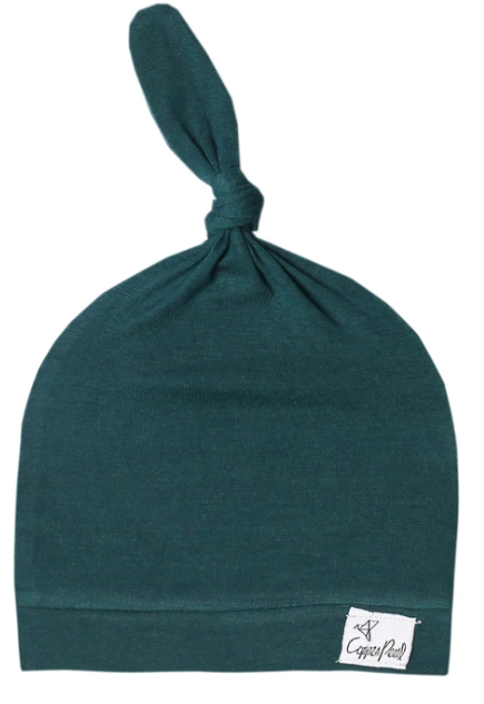 Copper Pearl Top Knot Hat