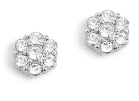 Whispers Blooming Flower with Stones Earrings