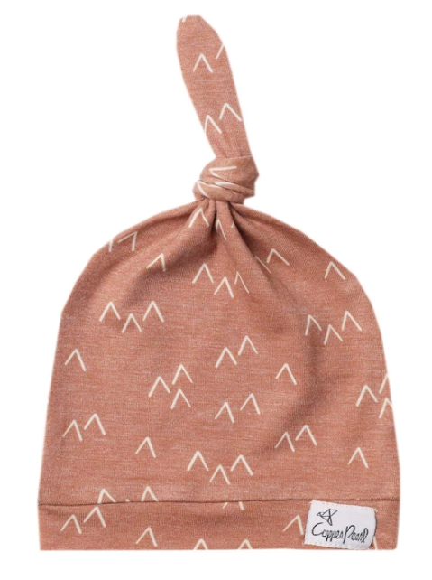 Copper Pearl Top Knot Hat
