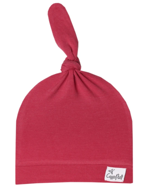 Copper Pearl Top Knot Hat