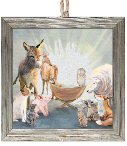 Greenbox Art Embellished Wooden Framed Ornament