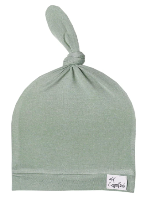 Copper Pearl Top Knot Hat