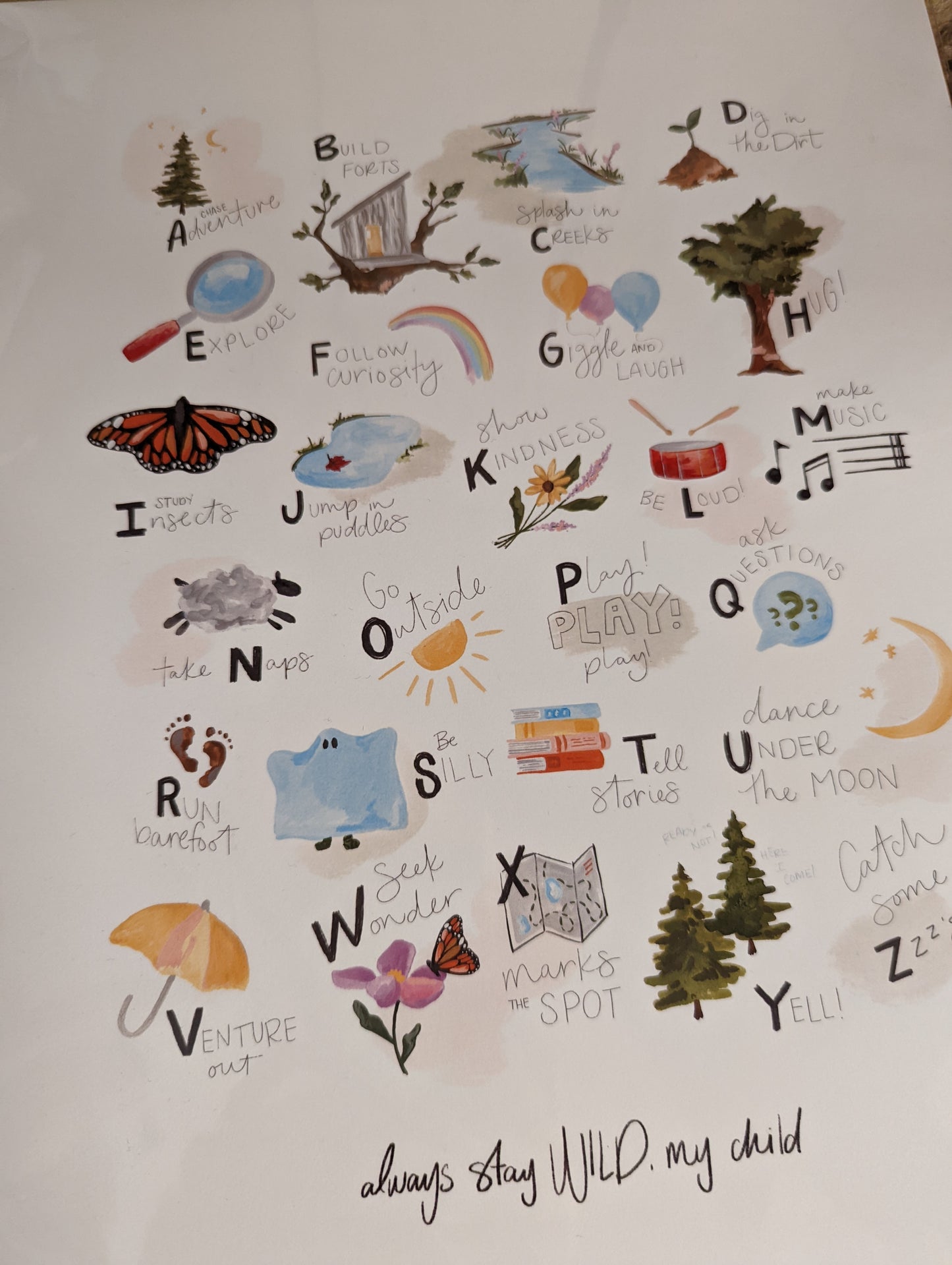 ABCs of Childhood Art Print
