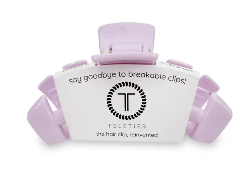 Teleties Classic Hair Clip-Lilac