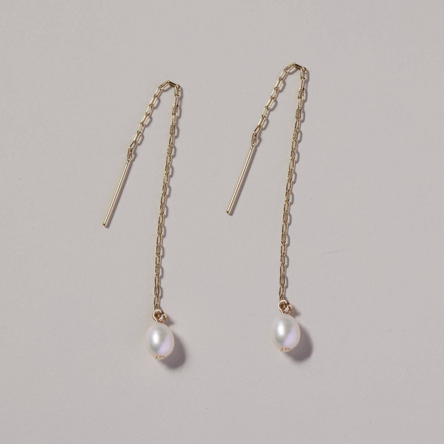 Nickel & Suede Pearl Threader