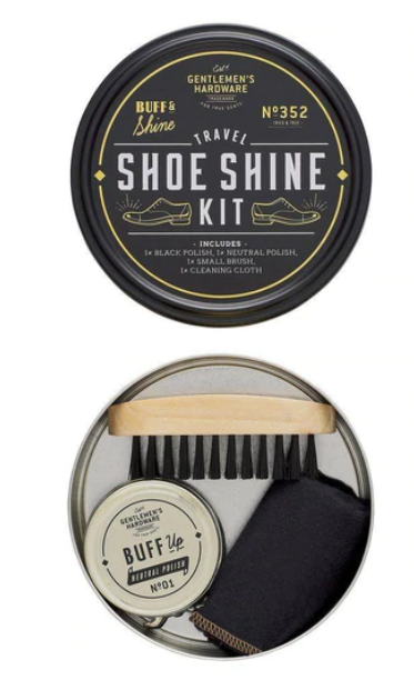 Travel Shoe Shine Tin