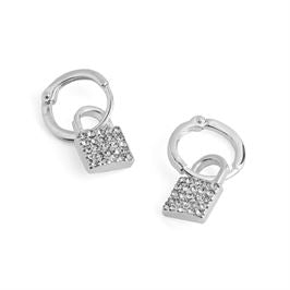 Whispers Hope Stone Lock Earrings