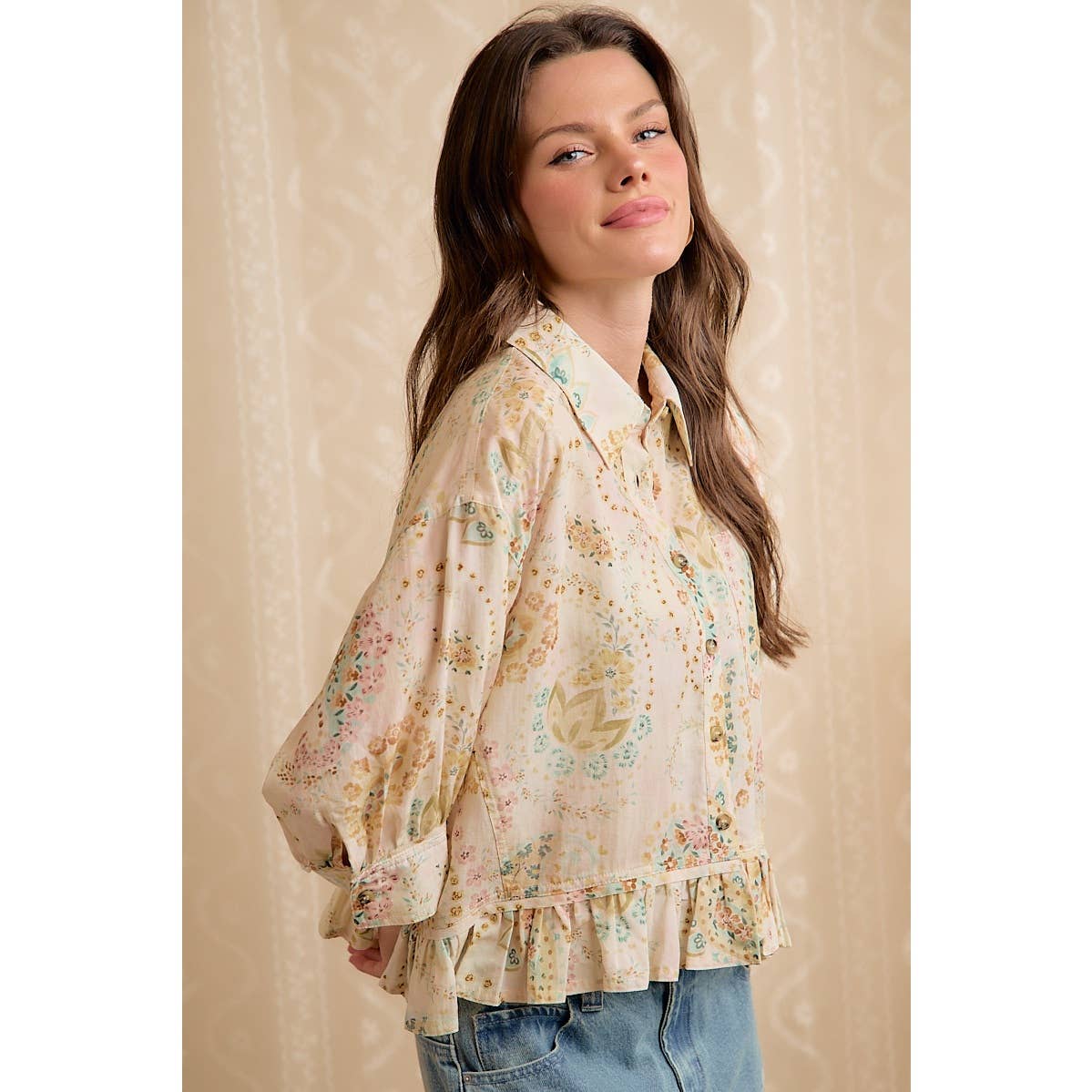 Floral Linen Blend