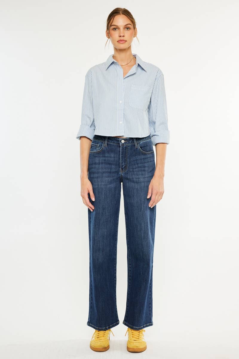 Crater High Rise Wide Leg Kan Can