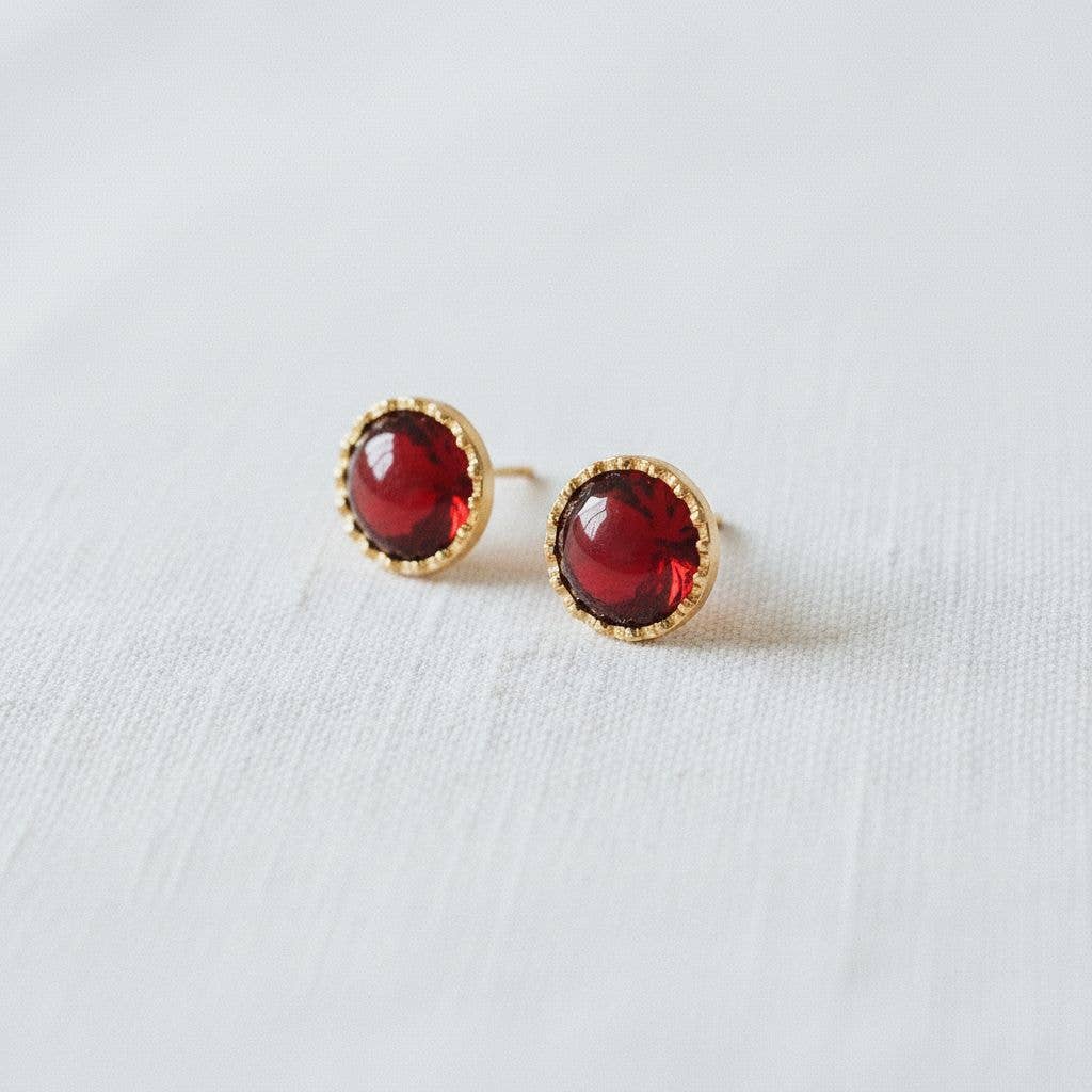 Vintage Inspired Red Drop Earrings