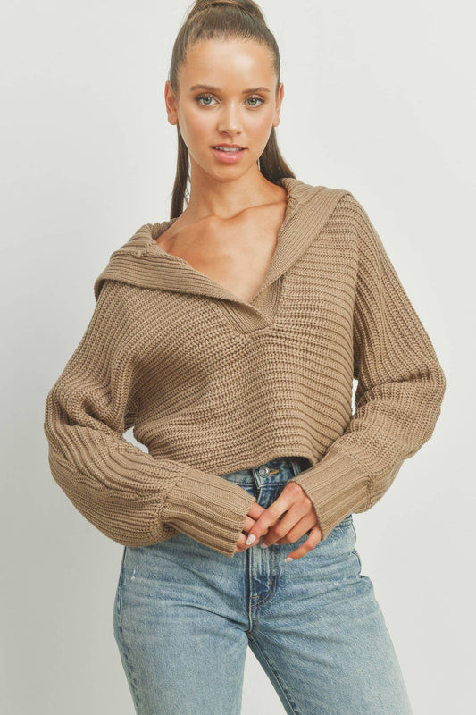 Collar V Neck Sweater