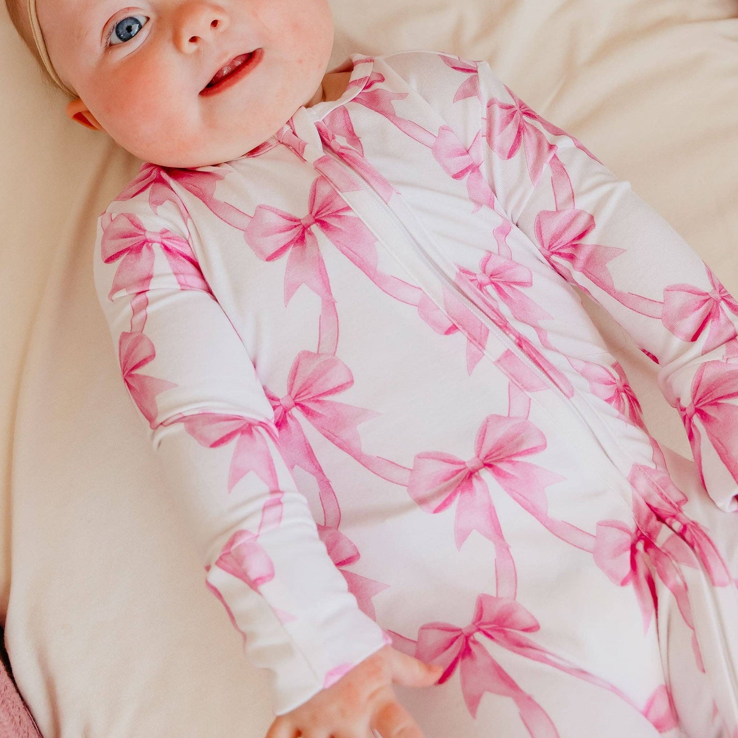 Bamboo Zip-Up Footie Pajama - Bow My Gosh